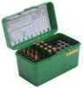 MTM Deluxe Ammo Box 50 Round Handle 223 Rem 204 Ruger Green H50-Rs-10